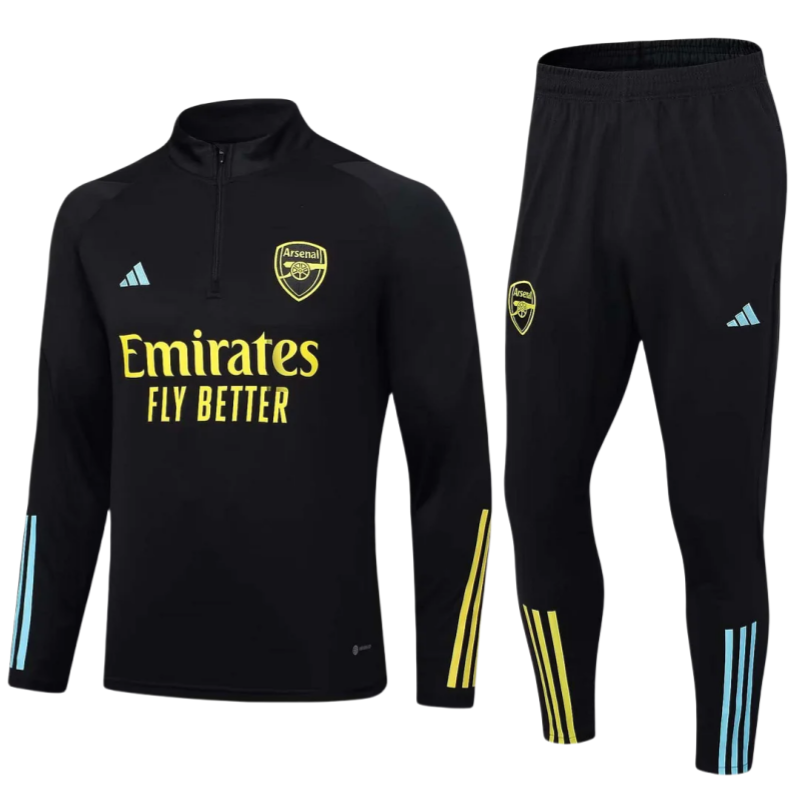 58a4cd300e Arsenal Half-Pull Training Suit black Football Shirt 2023/2024 Kits - 图片 1