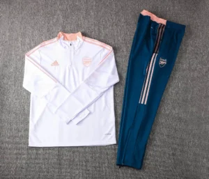 Arsenal Half-Pull Training Suit White Football Shirt 2021/2022 - 图片 3