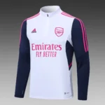 Arsenal Half-Pull Training Suit White Football Shirt 2022/2023 - 图片 3