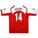 04-05 Arsenal Henry #14 FABREGAS #15 Pires #7 Bergkamp #10 Retro Jersey Home Replica - 图片 9