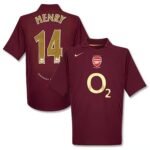 05-06 Arsenal Henry #14 Bergkamp #10 Pires #7 FABREGAS #15 Retro Jersey Home