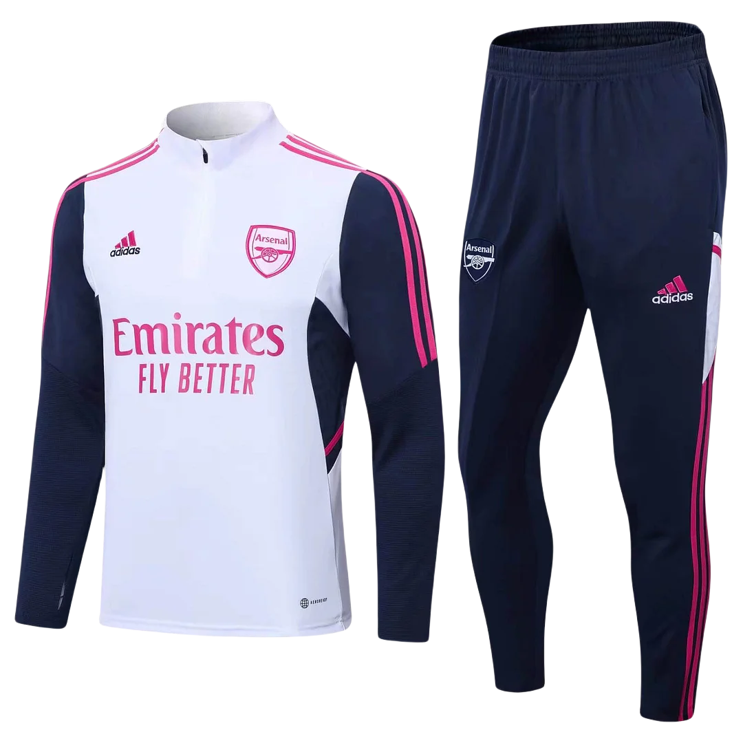 d126e2e9a5 Arsenal Half-Pull Training Suit White Football Shirt 2022/2023 - 图片 1