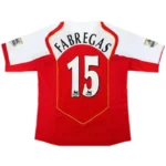 04-05 Arsenal Henry #14 FABREGAS #15 Pires #7 Bergkamp #10 Retro Jersey Home Replica - 图片 7